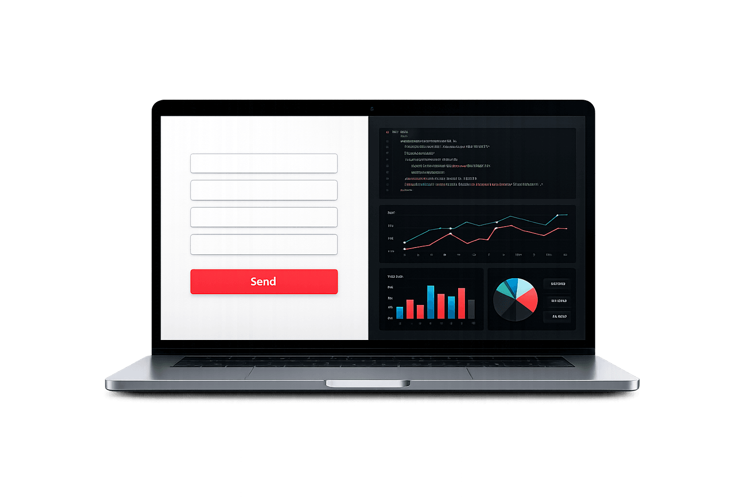 ノートパソコンで作業するエンジニア